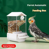 Automatic Parrot Feeder with Food Storage Container