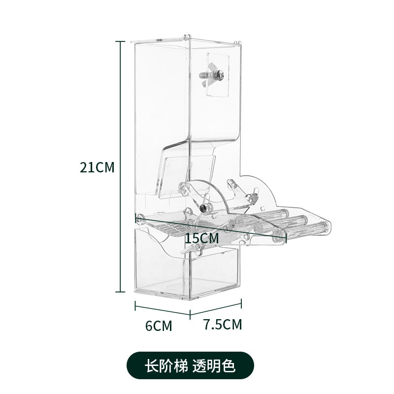 Automatic Parrot Feeder with Food Storage Container
