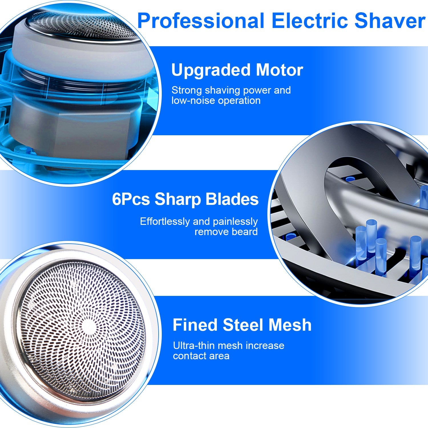 Portable Electric Shaver With LED Digital Display