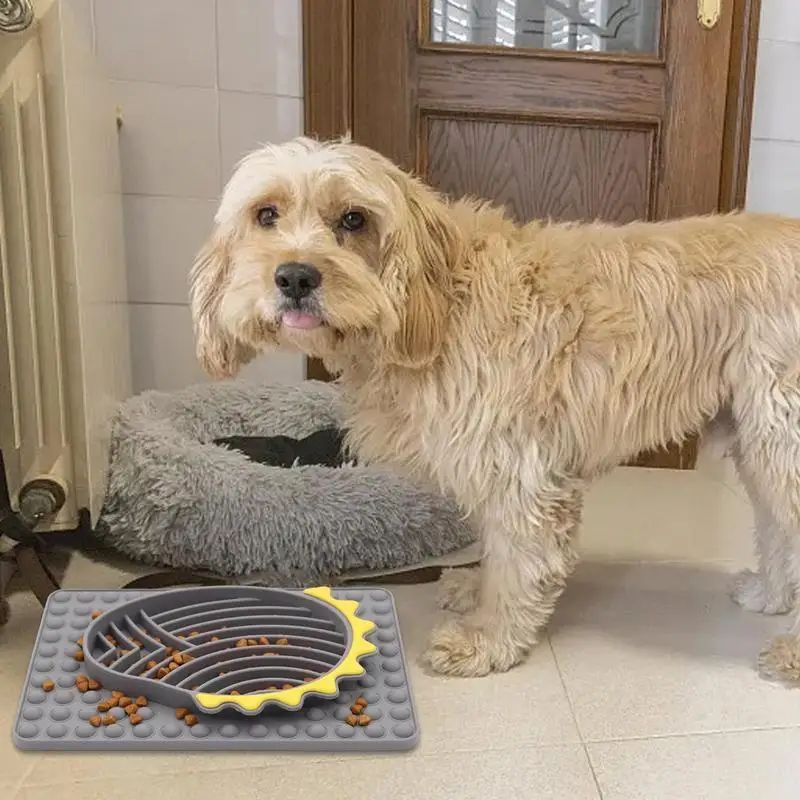 Slow Feeder Dog & Cat Bowl with Licking Mat for Healthy Eating