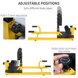 Soozier 3-in-1 Padded Push-Up, Sit-Up & Sissy Squat Machine – Home Gym Fitness Equipment, Yellow