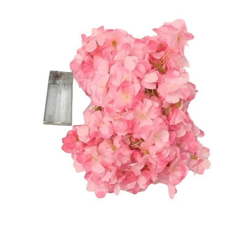 LED Cherry Blossom Rattan String Lights – Decorative Simulation Flower Lighting Chain