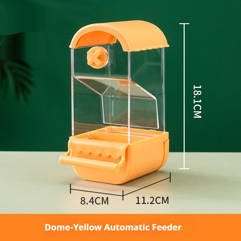Automatic Parrot Feeder with Food Storage Container