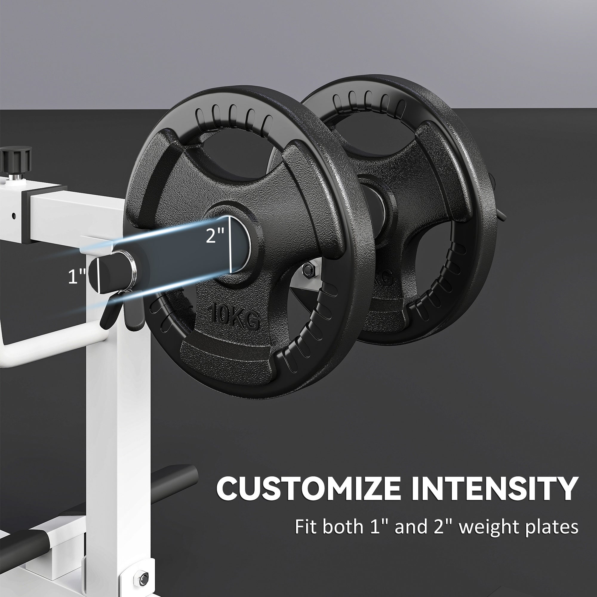 Adjustable Steel Seated Calf Raise Machine – Strength Training Gym Equipment, White