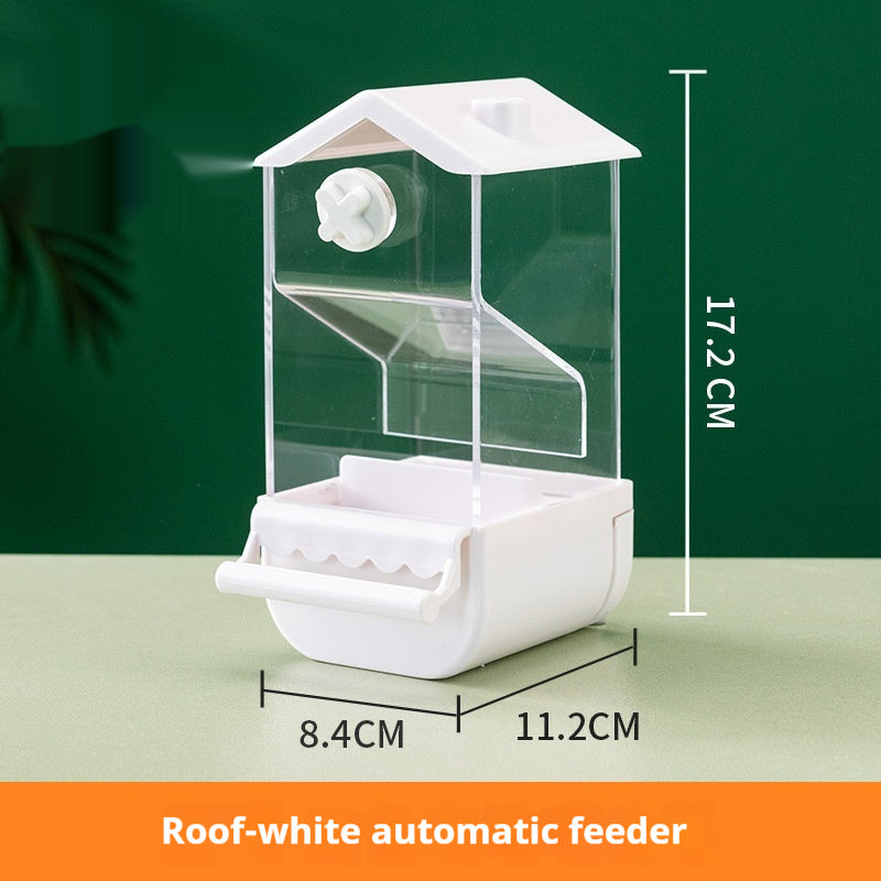 Automatic Parrot Feeder with Food Storage Container