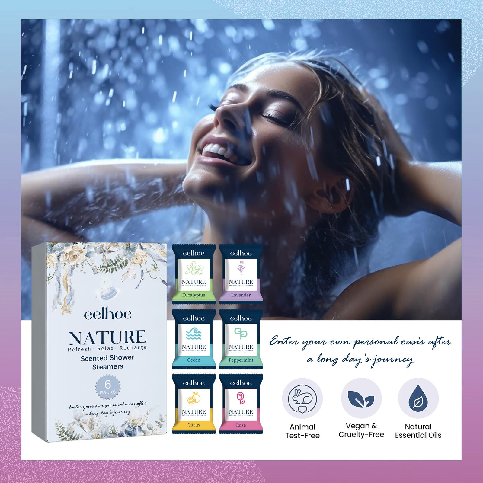 Portable Aromatherapy Shower Fragrance for Deep Cleaning & Relaxation Spa