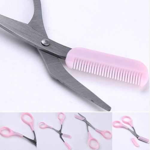 Eyebrow Scissors with Comb Precision Trimming Tool