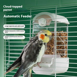 Automatic Parrot Feeder with Food Storage Container