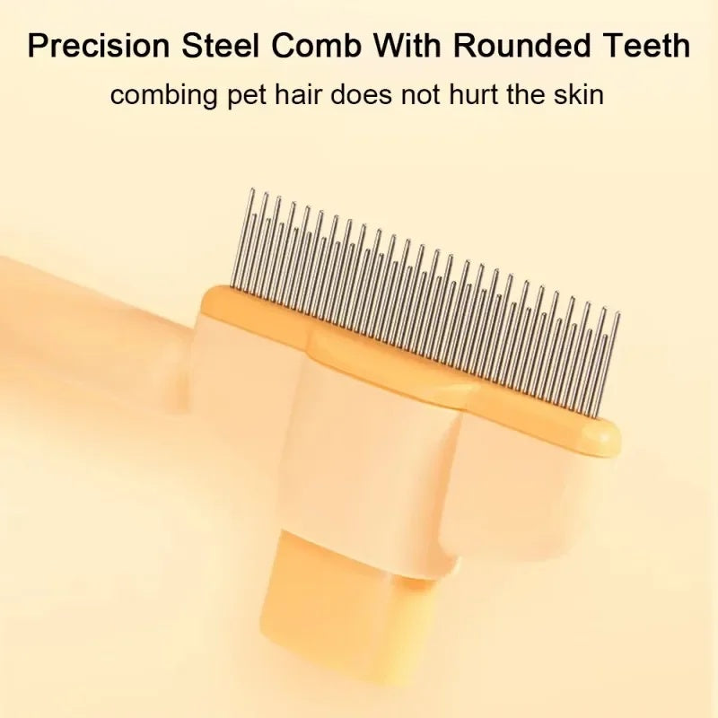 One-Click Pet Grooming Brush for Gentle Hair Removal & Anti-Mite Care