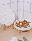 Ceramic Slow Feed Pet Bowl for Cats & Small Dogs Healthy Eating