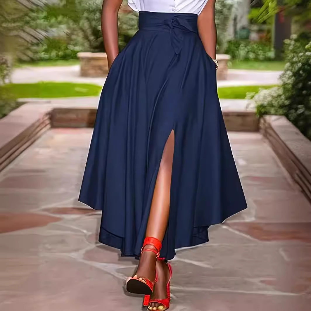 Women’s Casual Ruffled Midi Skirt