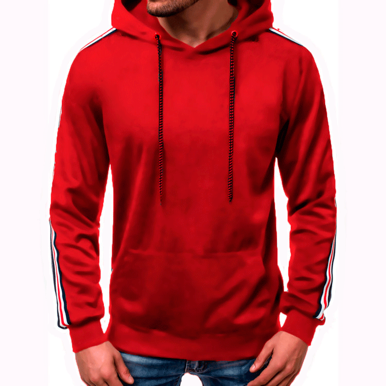 Men’s Fashion Line Splicing Hoodie Jumper
