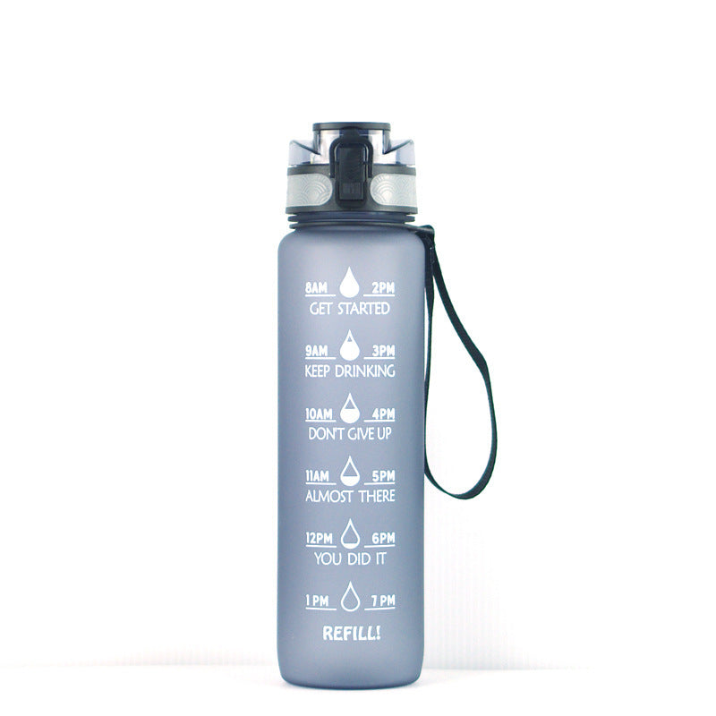 1000ml Transparent Kawaii Water Bottle – BPA-Free Plastic Infuser Sports Flask