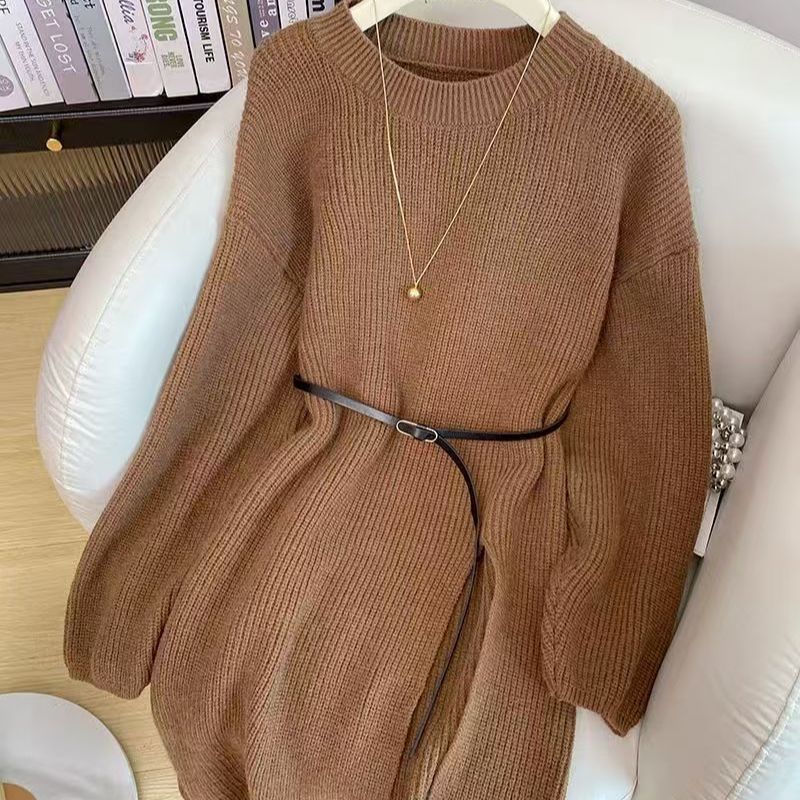 Women’s Winter French Retro Dress Full Outfit Set