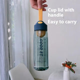 Portable Sports Water Bottle with Filter, Fall-Proof Strap & Measurement Scale
