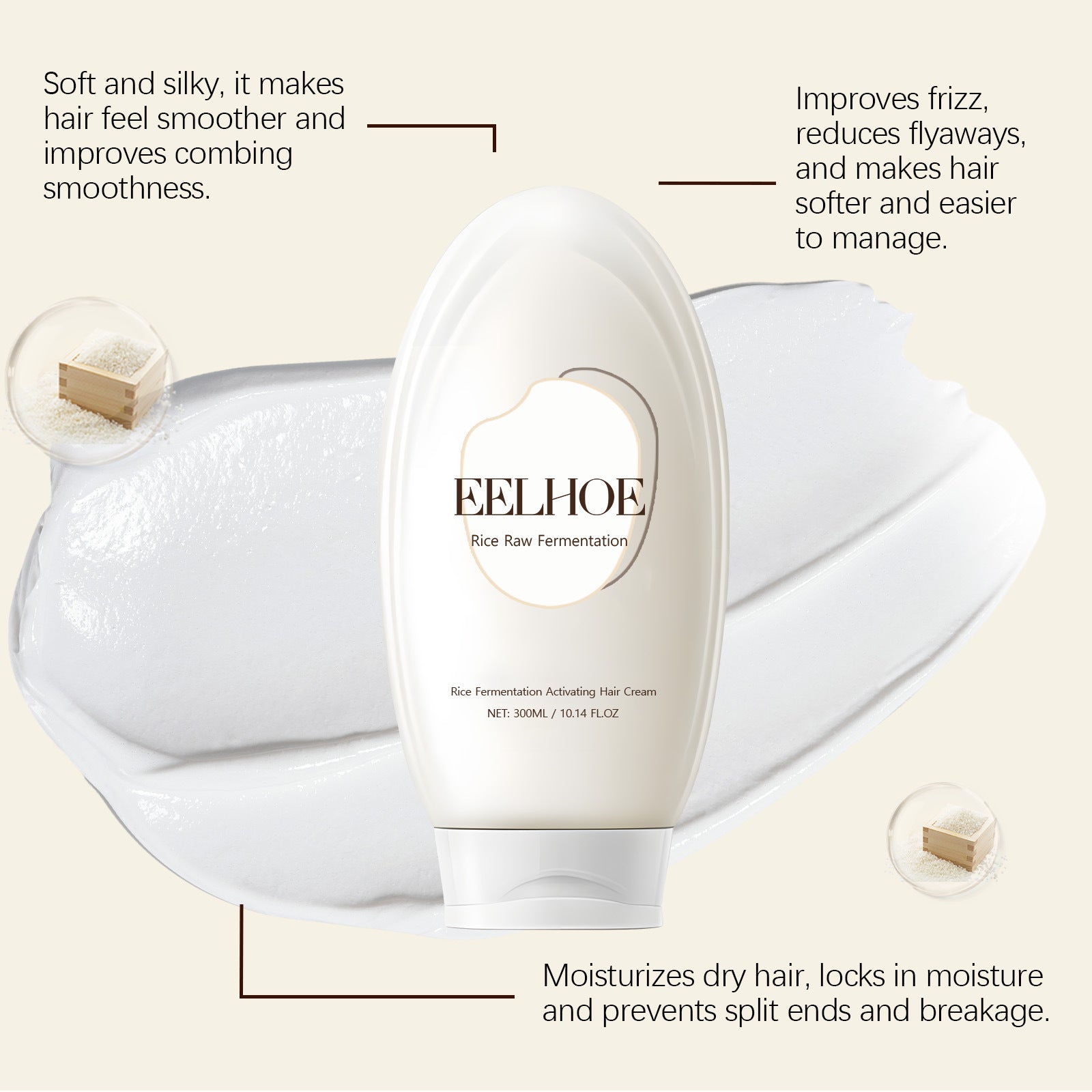Rice Moisturizing Hair Milk for Repair and Nourishment