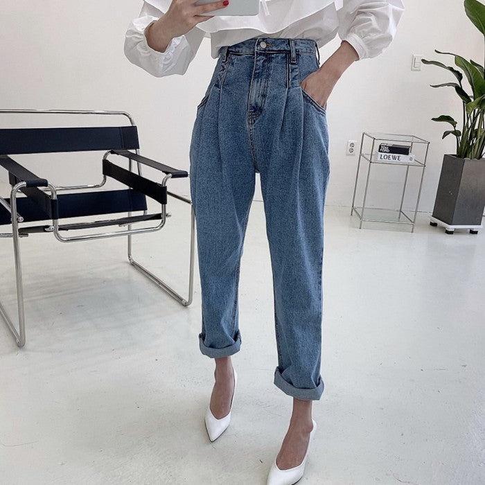 Women’s Fashion Loose Straight Harem Jeans