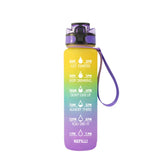 1000ml Transparent Kawaii Water Bottle – BPA-Free Plastic Infuser Sports Flask