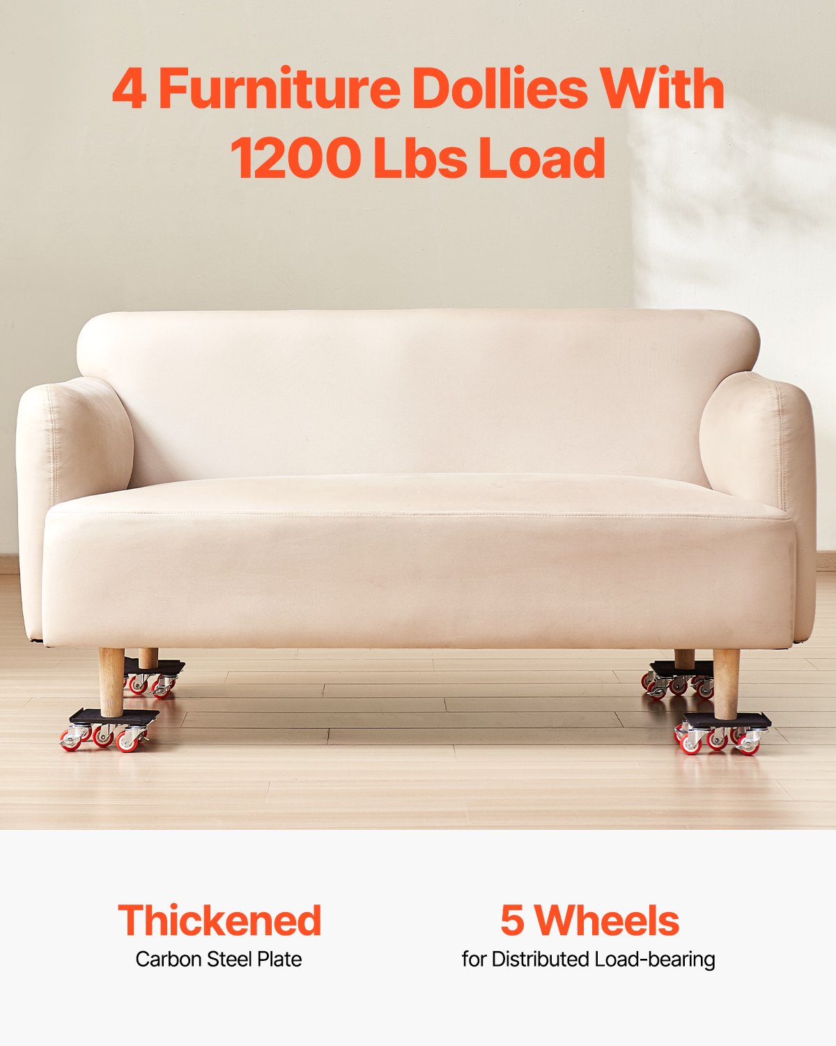 Heavy Duty Furniture Dolly with 5 Wheels