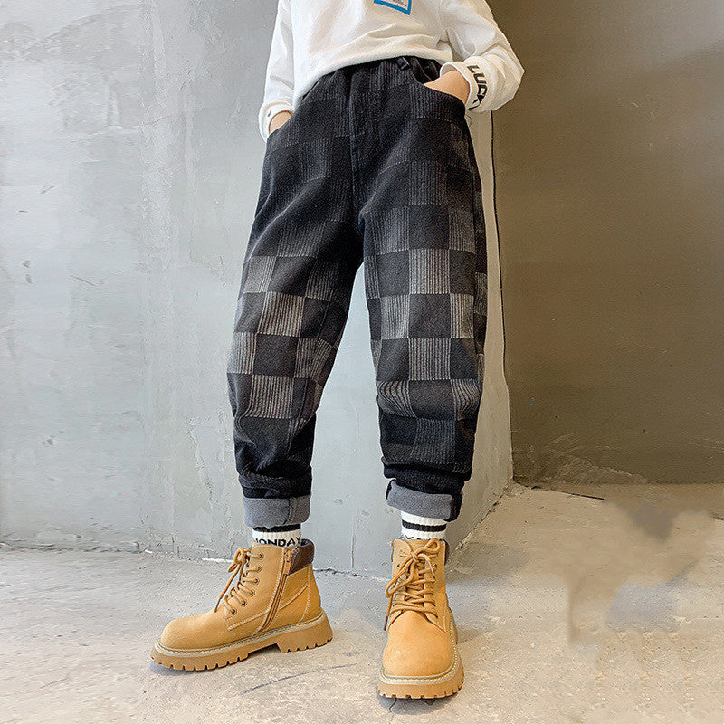 Boys Plush Fleece Jeans
