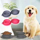 Foldable Rubber Double Pet Bowl for Dogs & Cats