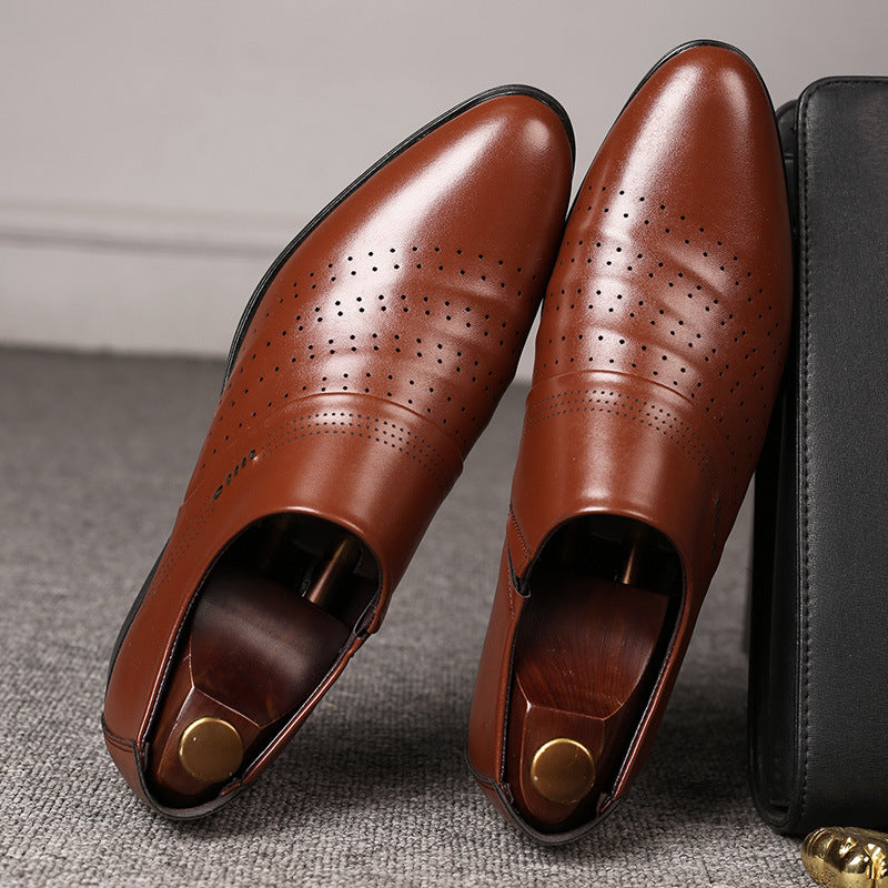 Men’s Leather Pointed Toe Casual Shoes