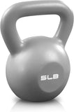 5lbs Vinyl-Coated Kettlebell Set – Strength Training Weights for Women with Comfortable Wide Handle