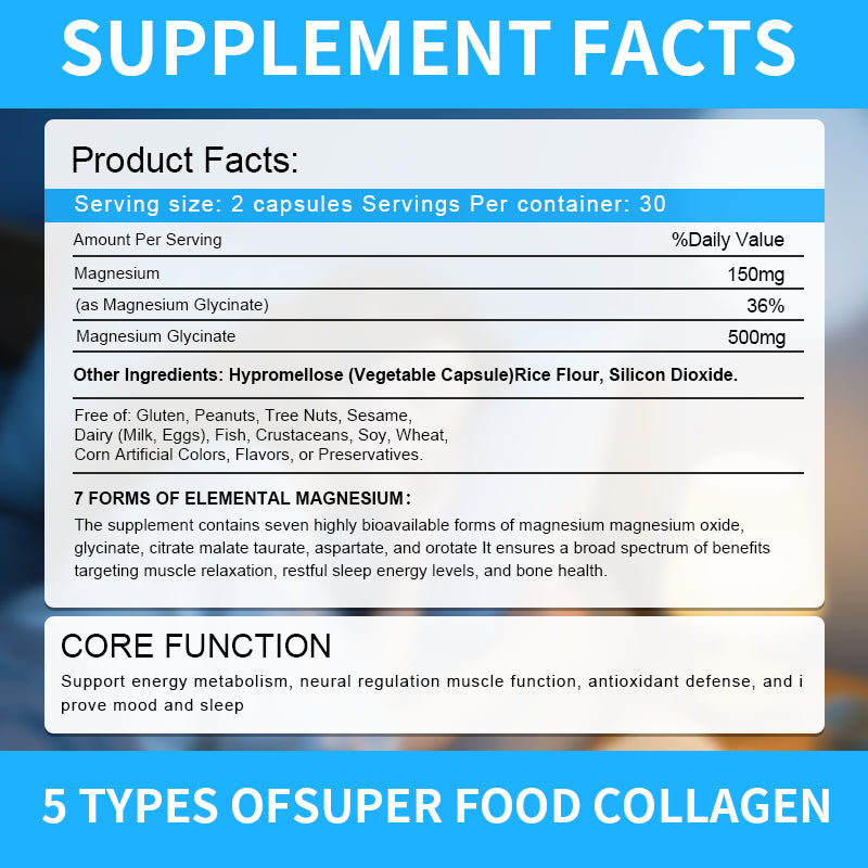 Premium Magnesium Complex Supplement Capsules