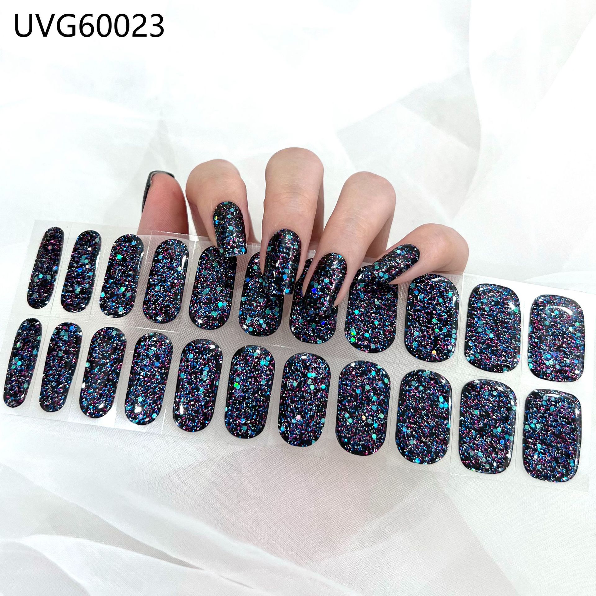 Ice Transparent Nude UV Gel Nail Stickers