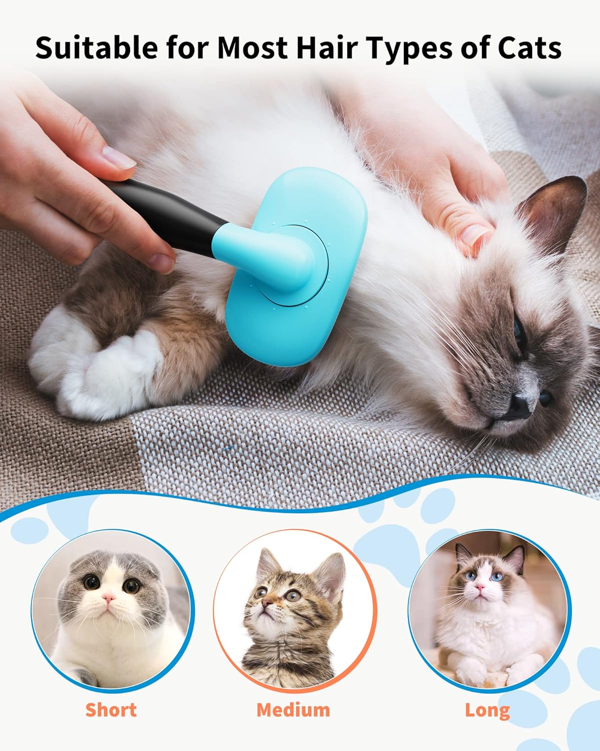 Pet Grooming Brush for Dogs & Cats – Shedding & Hair Removal Tool