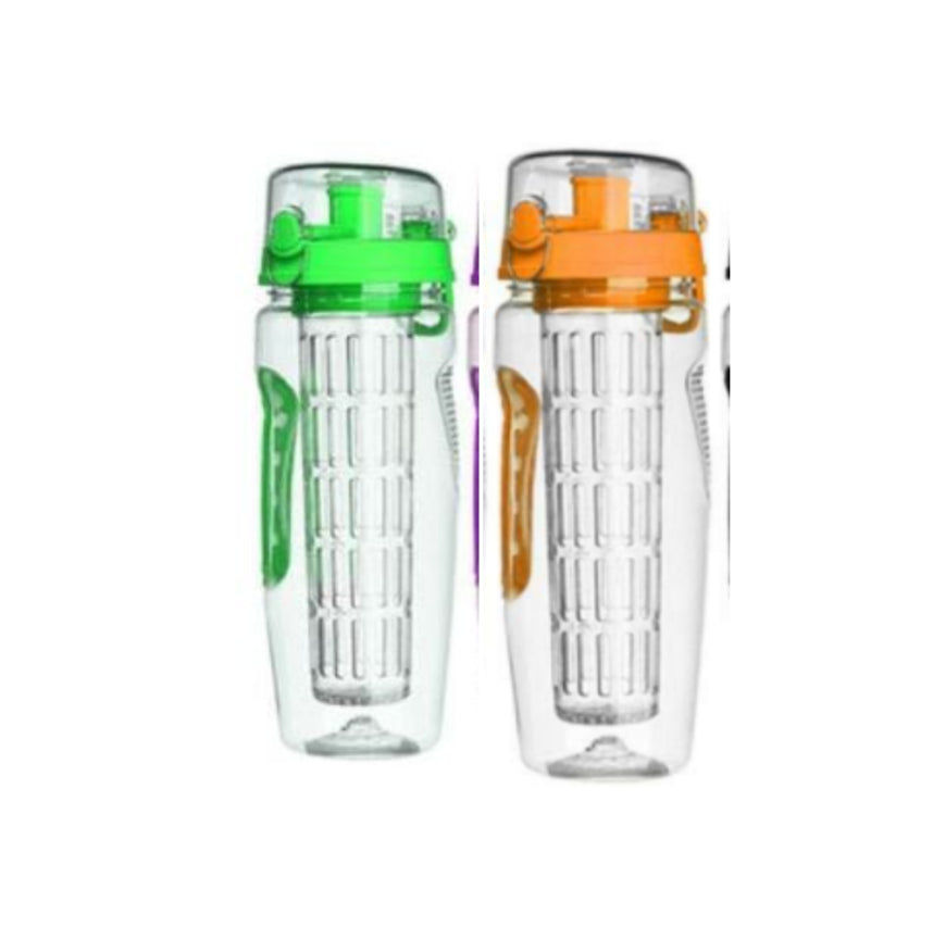 32oz Fruit Infuser Water Bottle – BPA-Free Plastic Sports Juice Shaker with Infuser