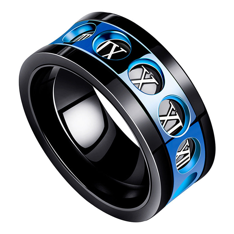Titanium Steel Personality Ring – Hip Hop Style