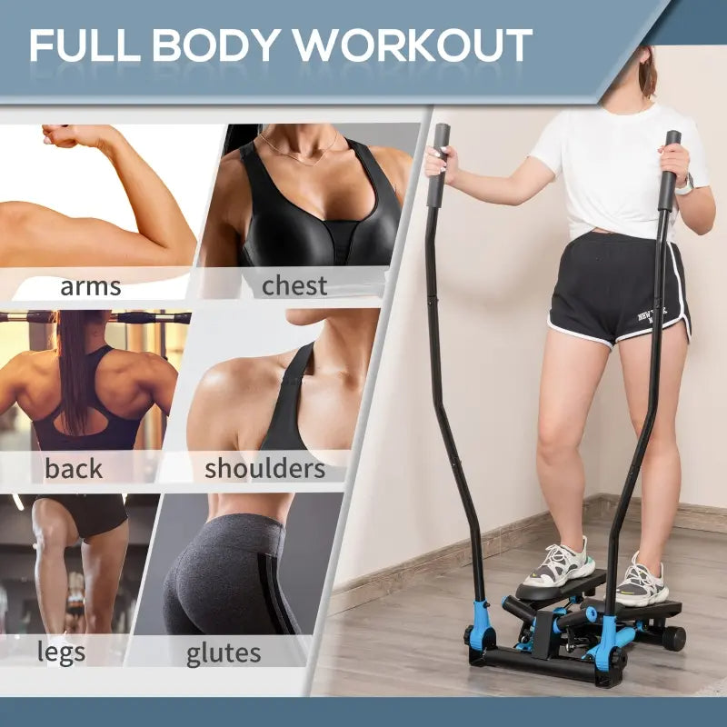 Twist Stepper Machine with Resistance Bands for Full Body Workout
