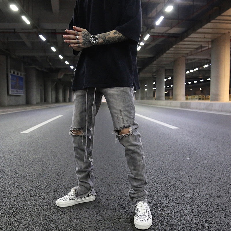 Men's Zippered Jeans