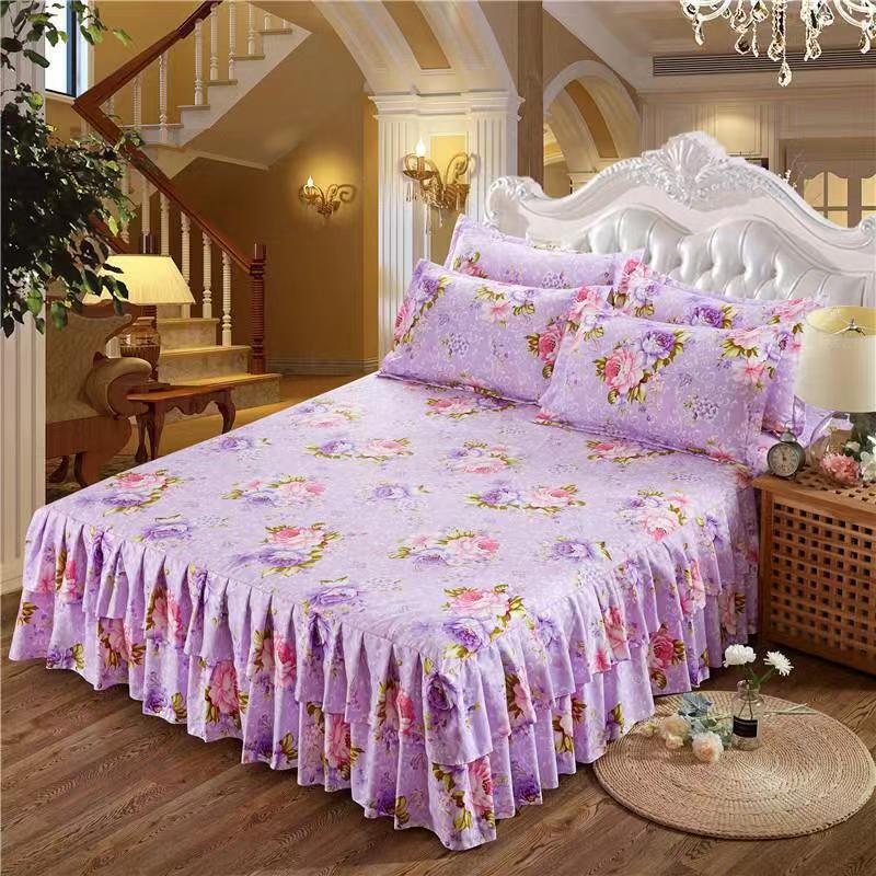 Bilateral Bed Skirt Bedspread – Elegant Simmons Bed Cover Set
