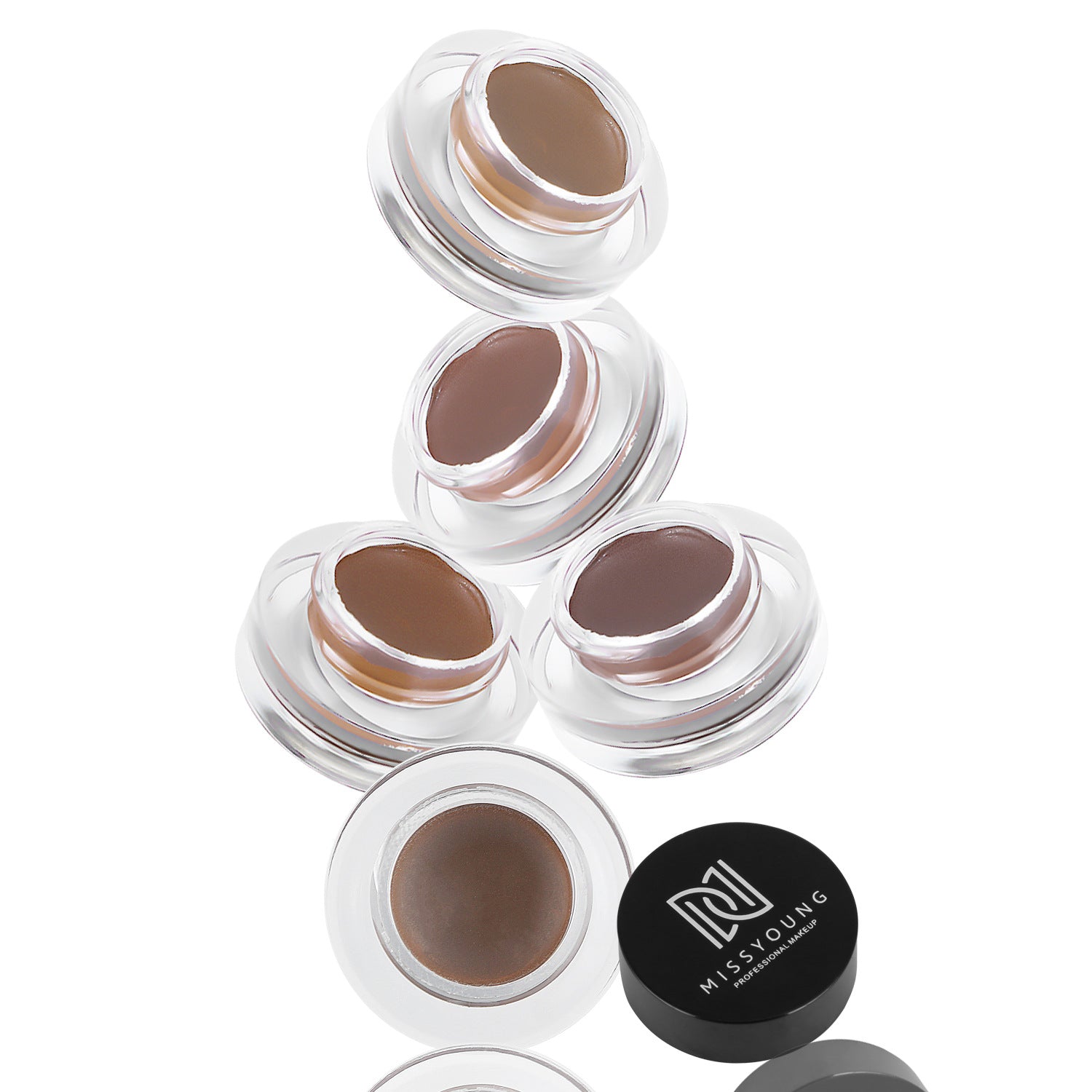 Waterproof Eyebrow Cream and Brush Set Natural Long Lasting