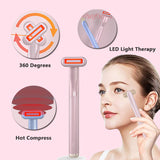 360° Rotary Eye and Face Massage Wand with Red LED