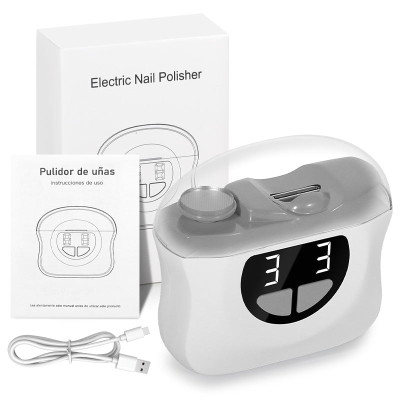 Electric Nail Clipper with LED Light & Grinder