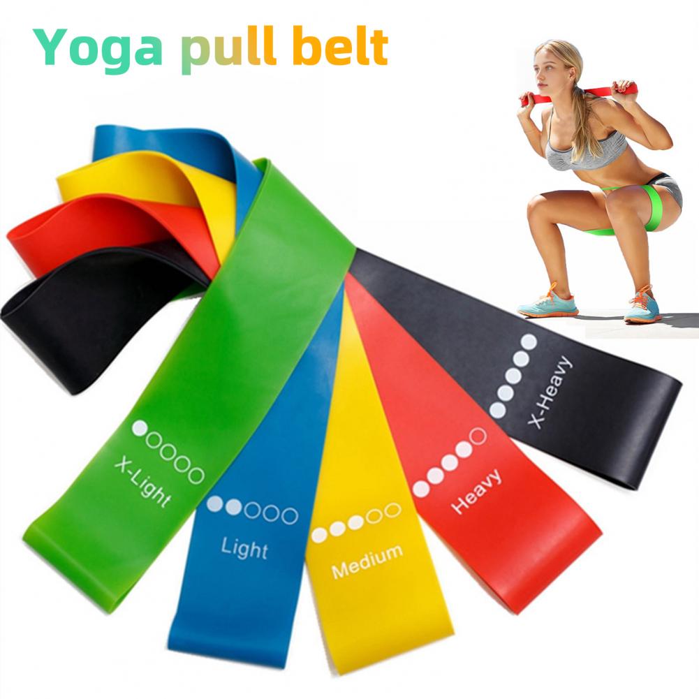 Yoga & Pilates Rubber Resistance Bands – Indoor & Outdoor Fitness Workout (0.35mm–1.1mm)