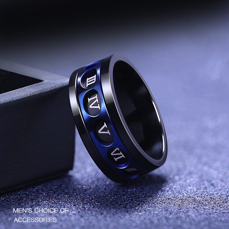 Titanium Steel Personality Ring – Hip Hop Style