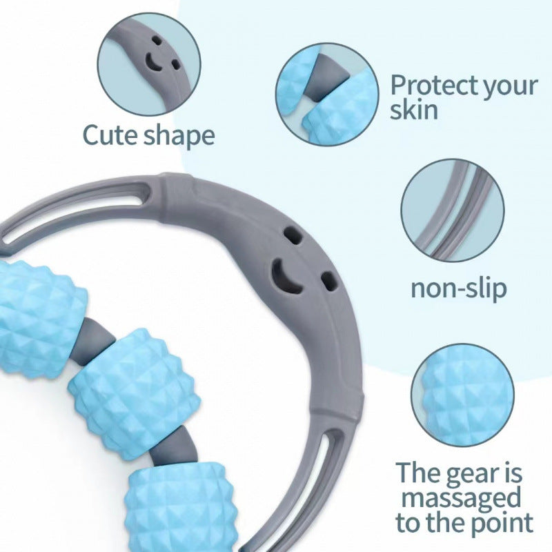 Handheld Massage Roller With Three Wheels
