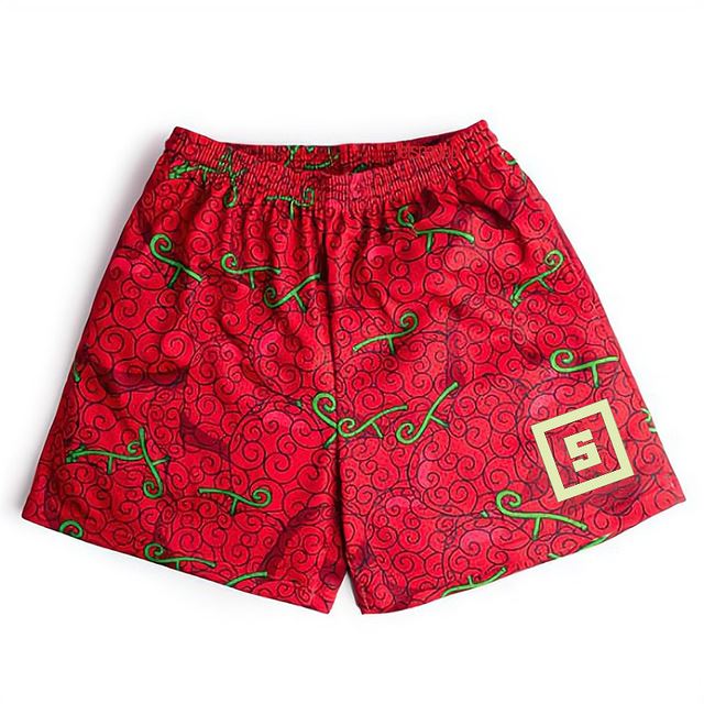 Men’s Anime Print Gym Shorts