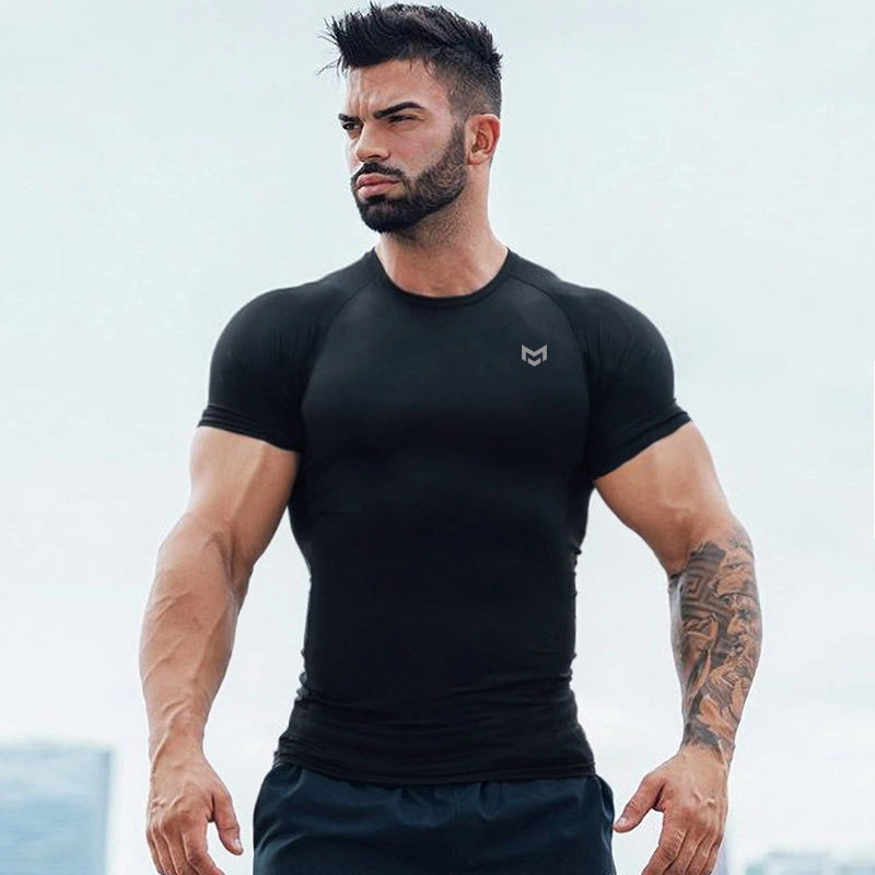 Men’s Quick-Dry Short Sleeve Gym T-Shirt for Running
