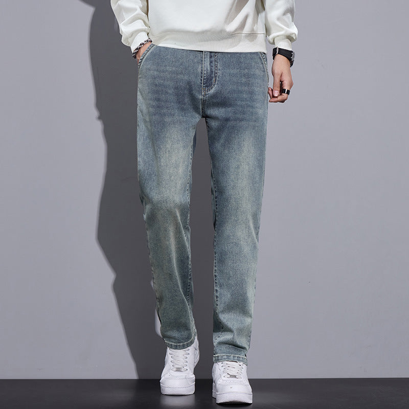 Men's Loose Fit Wide Leg Denim Jeans