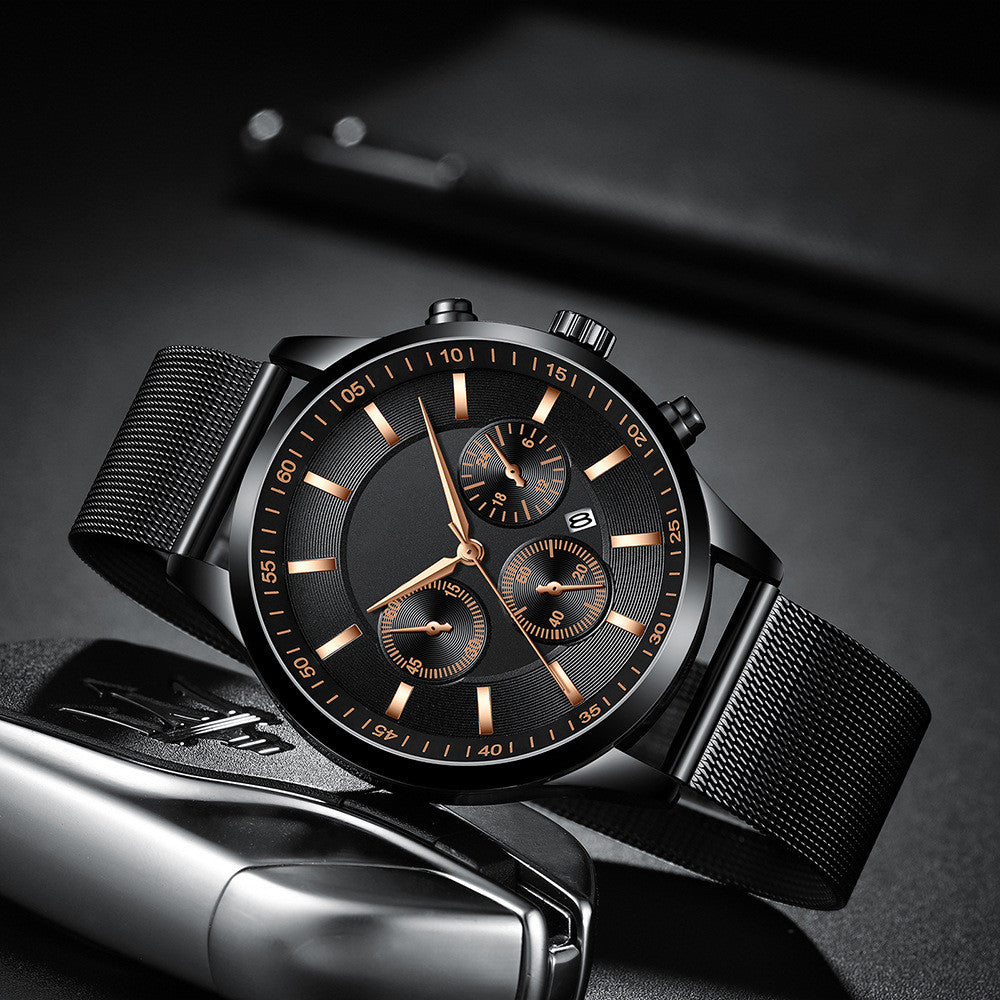 Men’s Mesh Strap Waterproof Fashion Watch