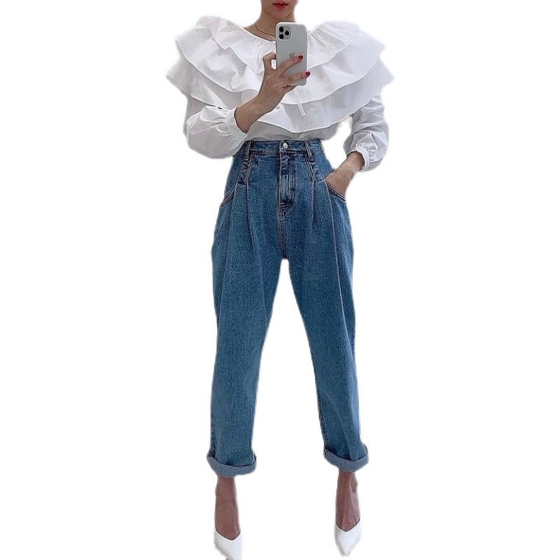 Women’s Fashion Loose Straight Harem Jeans