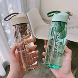 Portable Sports Water Bottle with Filter, Fall-Proof Strap & Measurement Scale