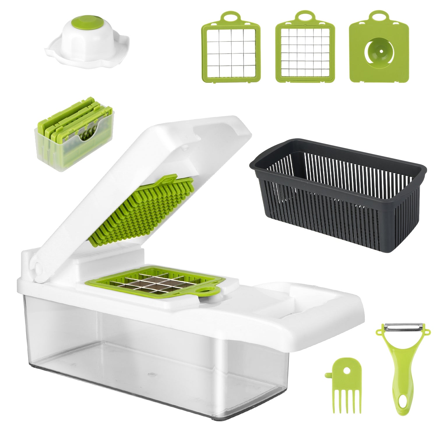 12-in-1 Vegetable Chopper & Food Slicer with Container