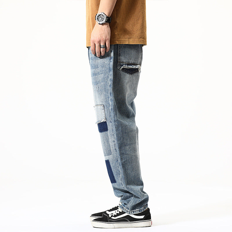 American Retro Ripped Jeans for Boys