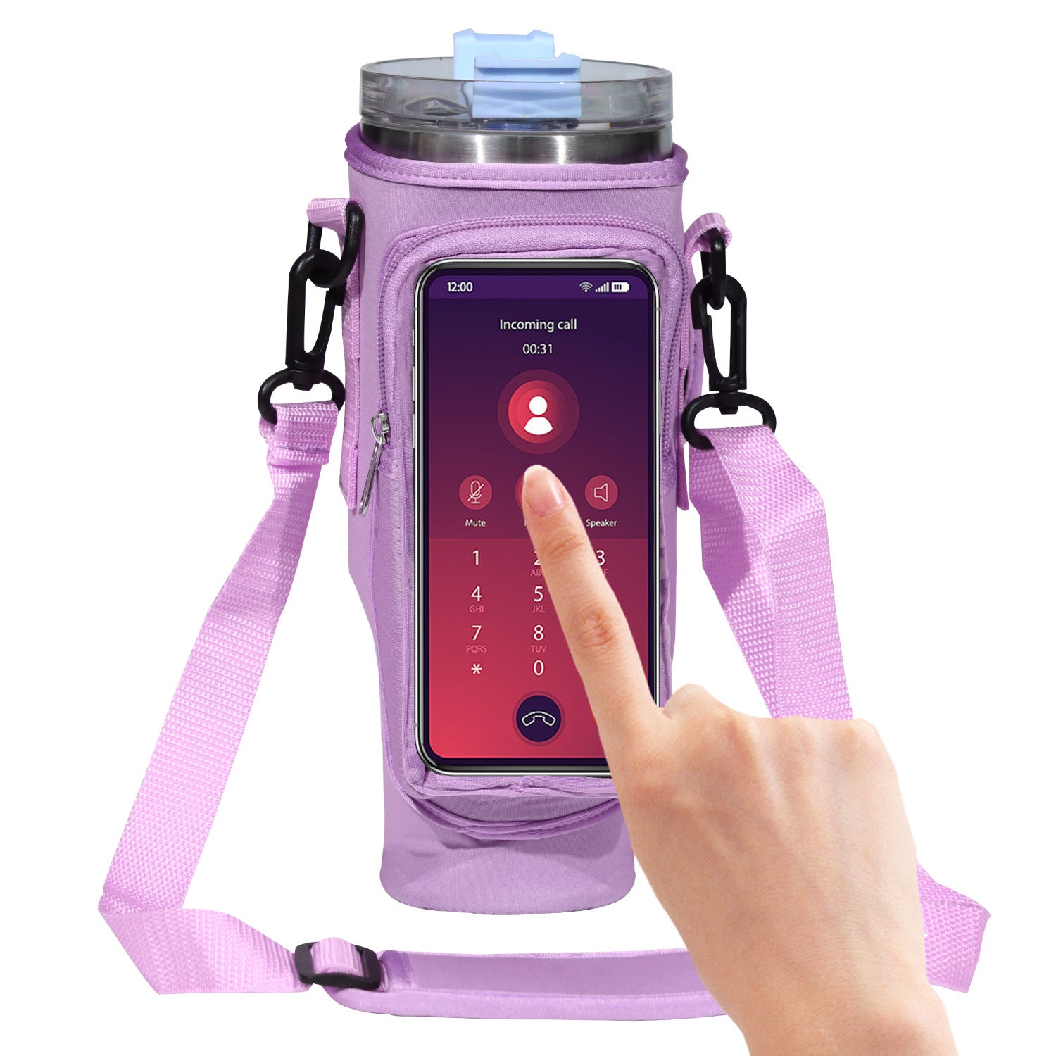 40oz Transparent Cup Cover with Touch Screen